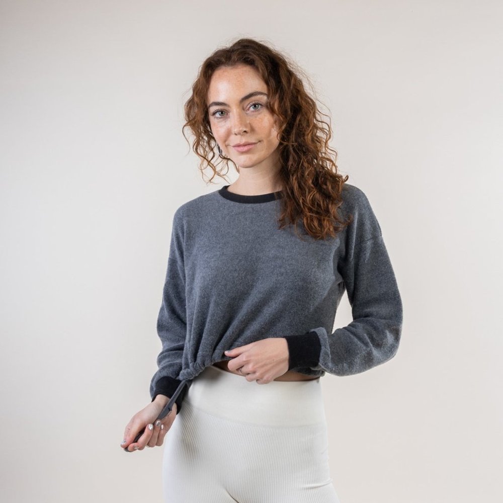 NWT Feat BlanketBlend Cropped Crewneck XS